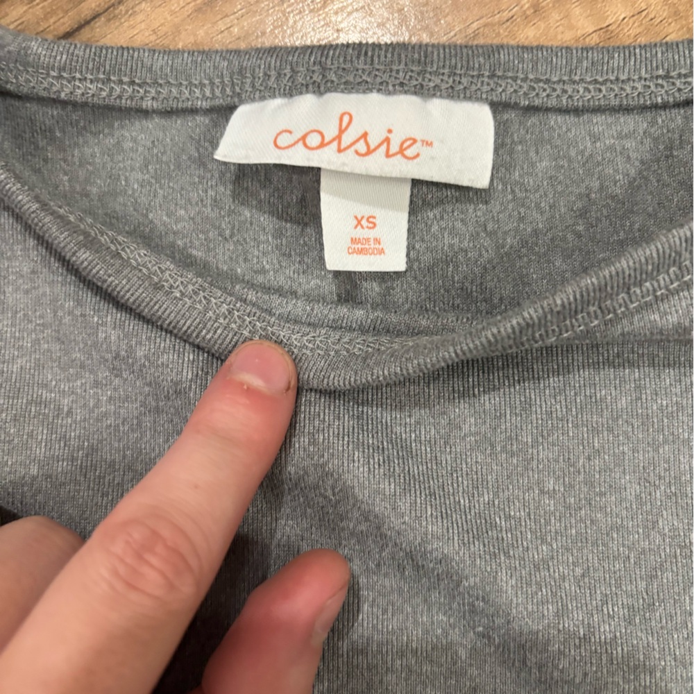 Colsie Heather Gray Casual Top